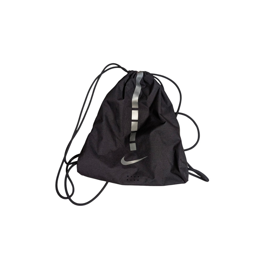 Nike Hoops Elite Drawstring Backpack Sackpack Black Silver Reflective BA5344-010